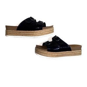 Patrizia by Spring Step black platform dad sandals